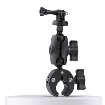 360 Rotation Adjustable Action Camera Holder for Bike/Motorcycle - Black - 1