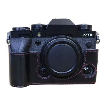 FUJIFILM X-T5 PU Leather Camera Half Case Base Black 1/4" Thread - 1