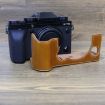 FUJIFILM X-T5 PU Leather Camera Half Case Base Brown 1/4" Thread - 5