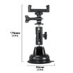 STARTRC Suction Cup Holder Bracket with Phone Clamp - Black - 3