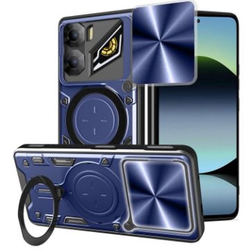 ZTE nubia Neo 3 Blue CD Texture Sliding Camshield Magnetic Case - 1