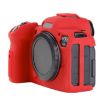 Canon EOS R6 Mark II Red Litchi Texture Silicone Protective Case - 1