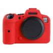 Canon EOS R6 Mark II Red Litchi Texture Silicone Protective Case - 2