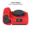 Canon EOS R6 Mark II Red Litchi Texture Silicone Protective Case - 7