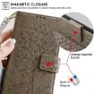 OPPO Find X8s Grey Leather Phone Case - Tree & Deer Embossed Design - 7