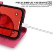 OPPO Find X8s Pink Tree & Deer Embossed Leather Phone Case - 8