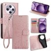 OPPO Find X8s+ Rose Gold Tree & Deer Embossed Leather Phone Case - 1