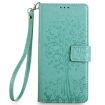 Vivo X200s Green Leather Phone Case - Tree & Deer Embossed Design - 2
