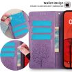 Vivo X200s Purple Tree & Deer Embossed Leather Phone Case - 6