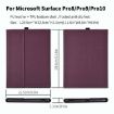 Microsoft Surface Pro 10 Wine Red Cloth Texture Protective Case - 2