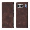 OnePlus Nord 4 5G Global Embossed Leather Phone Case Brown - 2