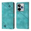 Realme Neo7 Turbo 5G Green Embossed Leather Phone Case Skin-feel - 2