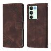 Realme V70/14x Global/C75 5G Brown Embossed Leather Phone Case - 2