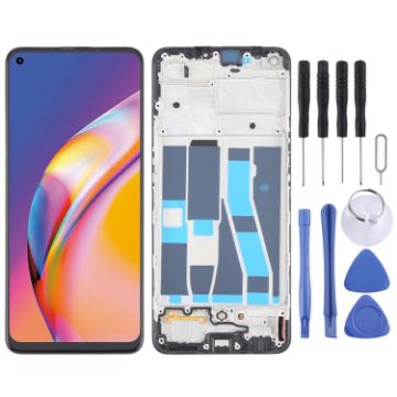 OPPO A94 4G AMOLED LCD Screen Digitizer Assembly with Frame - 1