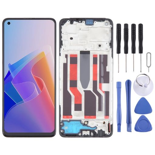 OPPO Reno8 Lite 5G AMOLED LCD Screen Digitizer Assembly with Frame - 1