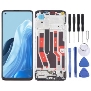 OPPO Reno7 4G Original AMOLED LCD Screen Digitizer Assembly with Frame - 1