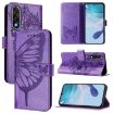 OnePlus Ace 5 Ultra Light Purple Embossed Butterfly Leather Case - 1