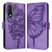 OnePlus Ace 5 Ultra Light Purple Embossed Butterfly Leather Case - 2