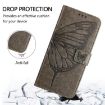 Realme Narzo 80/14 Pro 5G Embossed Butterfly Leather Case Grey - 4