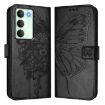 Realme V70/14x Global/C75 5G Black Embossed Butterfly Leather Case - 2