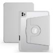 iPad Pro 13 2024 Fog Grey Leather Case with 360 Rotation Holder - 1
