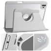 iPad Pro 13 2024 Fog Grey Leather Case with 360 Rotation Holder - 5