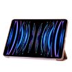 iPad Pro 13 2024 Rose Gold Leather Case - Three-fold Holder Flip Cover - 5
