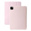 iPad Pro 13 2024 Light Pink Leather Case - Three-fold Holder Flip Cover - 1