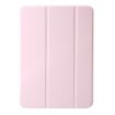 iPad Pro 13 2024 Light Pink Leather Case - Three-fold Holder Flip Cover - 2