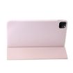 iPad Pro 13 2024 Light Pink Leather Case - Three-fold Holder Flip Cover - 3