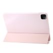 iPad Pro 13 2024 Light Pink Leather Case - Three-fold Holder Flip Cover - 4