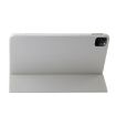 iPad Pro 13 2024 Grey Leather Case - Three-fold Holder Flip Cover - 3
