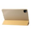 iPad Pro 13 2024 Gold Leather Case - Three-fold Holder Flip Cover - 4
