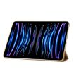 iPad Pro 13 2024 Gold Leather Case - Three-fold Holder Flip Cover - 5