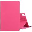 iPad Pro 13 2024 Leather Case Rose Red 360 Rotation Holder - 1