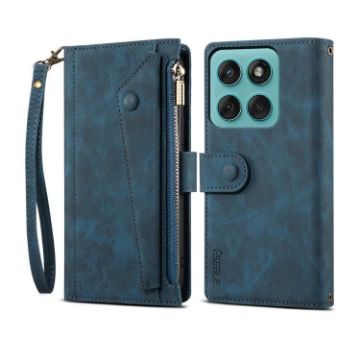 Motorola Moto G86 5G ESEBLE Retro Frosted RFID Leather Case Dark Green - 1
