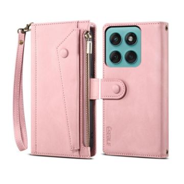 Motorola Edge 60 Pro Retro Frosted RFID Leather Case - Rose Gold - 1
