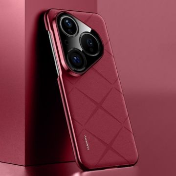 Huawei Pura 80 5G Wine Red Leather PC Phone Case - 1