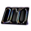 iPad Pro 13 2024 Purple Clear Acrylic Leather Tablet Case - 5