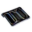iPad Pro 13 2024 Purple Clear Acrylic Leather Tablet Case - 6