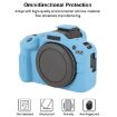 Canon EOS R100 Blue Litchi Texture Silicone Protective Case - 3