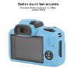 Canon EOS R100 Blue Litchi Texture Silicone Protective Case - 4