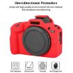 Canon EOS R100 Red Litchi Texture Silicone Protective Case - 3