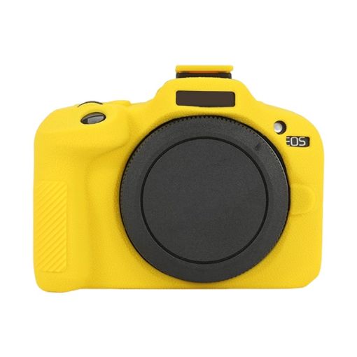Canon EOS R100 Yellow Litchi Texture Silicone Protective Case - 1