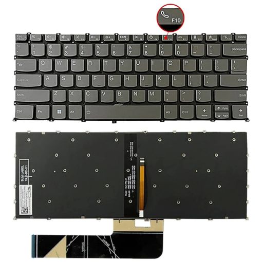 Lenovo IdeaPad 5/Yoga Slim 7 Pro US Laptop Backlight Keyboard F10 Key - 1