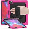 iPad Pro 13 2024 Silicone Hybrid PC Case - Black/Rose Red - 1