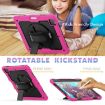 iPad Pro 13 2024 Silicone Hybrid PC Case - Black/Rose Red - 6