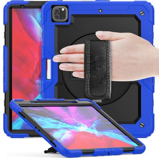 iPad Pro 13 2024 Silicone Hybrid PC Case - Black/Dark Blue - 1