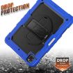 iPad Pro 13 2024 Silicone Hybrid PC Case - Black/Dark Blue - 3