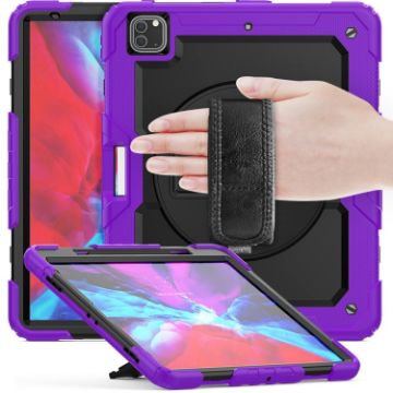 iPad Pro 13 2024 Silicone Hybrid PC Case - Purple/Black Protective Cover - 1
